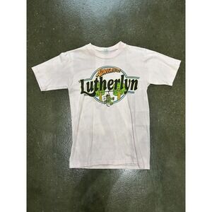 Vintage Adventure Lutherlyn Shirt Mens Medium Pink Camp Graphic T-Shirt Artex